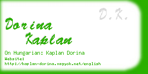 dorina kaplan business card